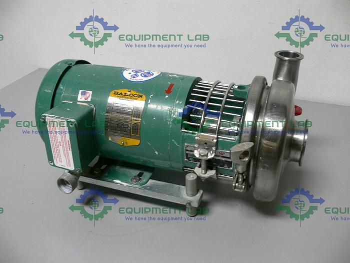 Used Tri-Clover TRI-FLO Pump C216MD56T-S w/ 1.5HP Baldor Industrial 3 Phase Motor