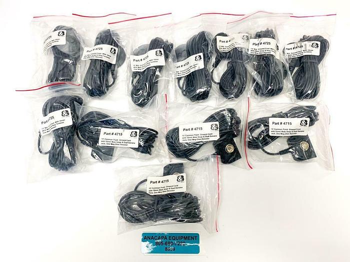 Bennett & Bennett 4725 & 4715 ESD Ground Cord Lot of 12 New (8859