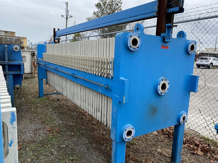 Used Used Ascension Industries Inc. approximately 59.7 cu.ft. recessed plate filter press