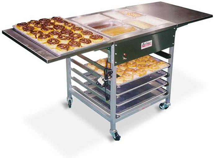 Donut Finishing CenterFINISHING TABLE WITH 3 HEATED BOWLS 4 UNHE