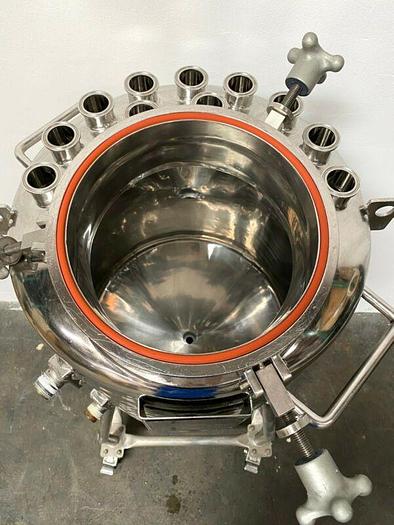 Used Bulling 80 Liter Stainless Steel Dimple Jacketed Tank 60 PSI / FV & Bottom Drain