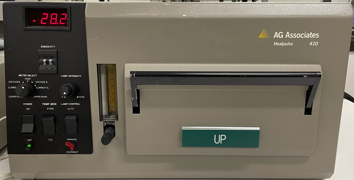 Used 1987 AG ASSOCIATES Heatpulse 410 Benchtop Rapid Thermal Annealing Tool