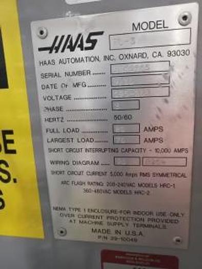 Used 2010 HAAS TL-3 CNC Turning Center with 8 Station VDI Turret
