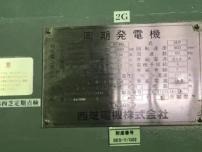 Used Niigata 18V22AG gas generator two sets in excellent working condition.