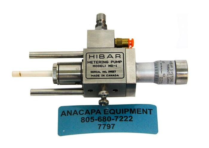 Used HiBar Systems MD-1 Metering Pump Micro Precision Dispensing (7797) W