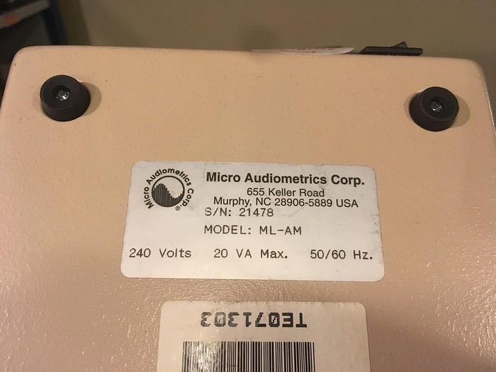 Used MICROLAB ML-AM PORTABLE SCREENING AUDIOMETER