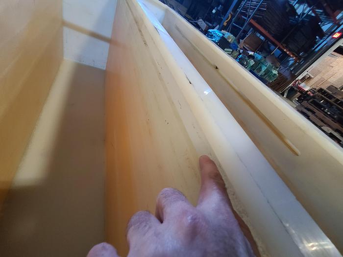 Used Polypro Tank Counter Flow Rinse side and bottom support 70" x 28" x 29" Plating