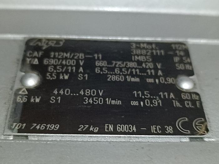 Eintauchpumpe, Kühlschmiermittelpumpe, Z50-16/2-5,5, 5,5KW, 36m³, 2,1bar, Schmalenberger, neuwertig