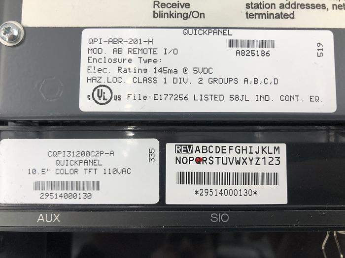 Used TOTAL CONTROL PRODUCTS INC QUICKPANEL AB REMOTE I/O