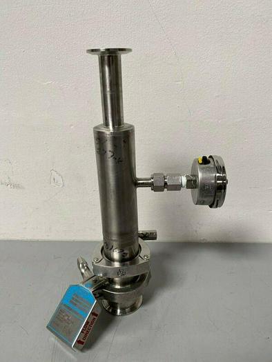 Used Stainless Steel Column w/ 2" Santrix 96 PSIG Rupture Disc & Pressure Gauge