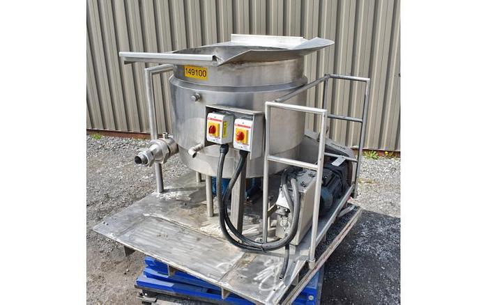 D'occasion USED 60 GALLON JACKETED TANK, STAINLESS STEEL, WITH MIXER & AUGER FEEDER