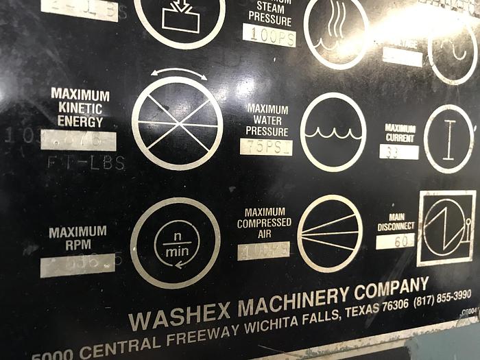 Used 1998 Washex 240lb split pocket washer