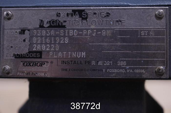 Used Foxboro 9303A-SIBD-PPJ-GM 3" Magnetic Flow Tube #38772