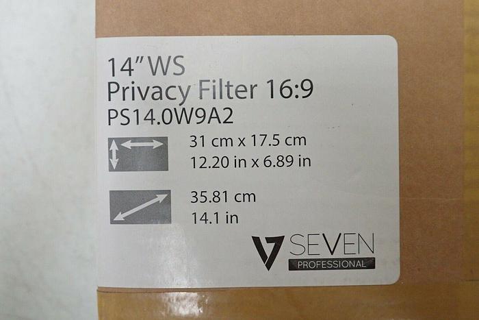 Used V7 PS14.0W9A2 14" Widescreen 16:9 Privacy Filters - 40 Units/Case