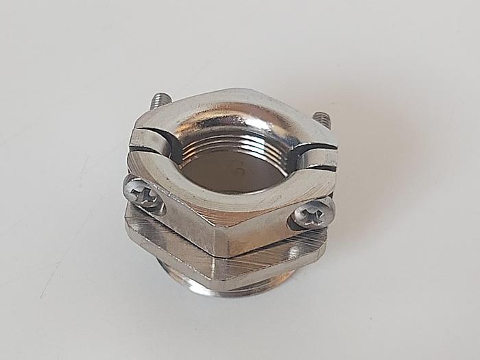 14 Stück Kabelverschraubung mit Zugentlastung, MS vernickelt, Pg16  neuwertig