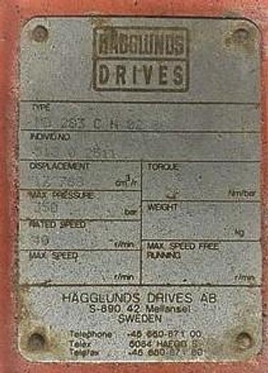 Used 109386 USED HAGGLUNDS GEAR DRIVE AND HYDRAULIC UNIT