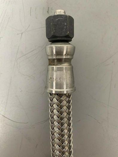 Used 35" Stainless Steel Braided Hose w/ 5/8" Swagelok 316 3100 PSIG Connection