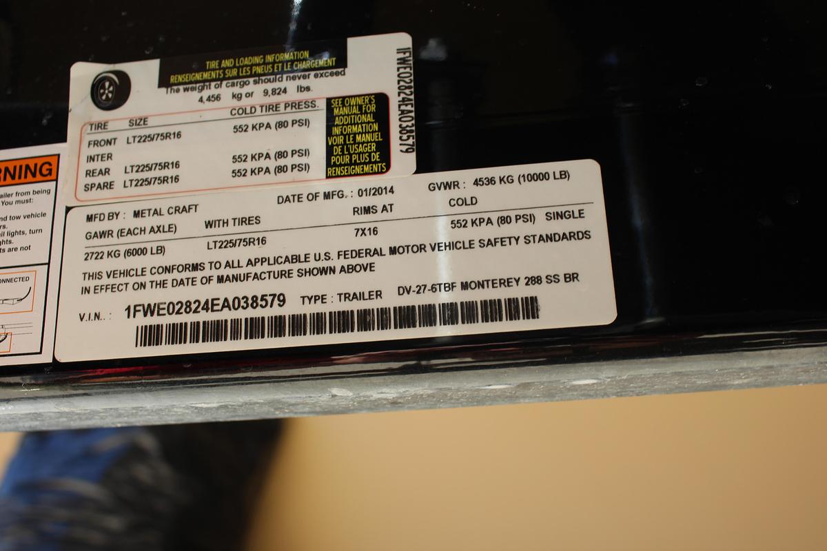 Used 2014 Monterey 288SS