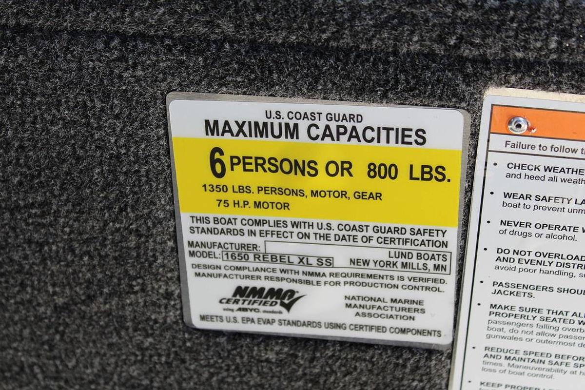 2025 Lund 1650 Rebel XL SS Whiteout Edition