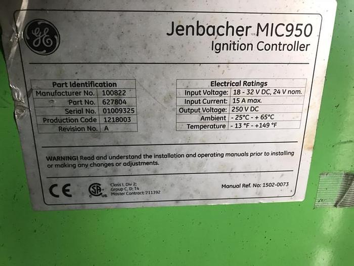 Used Jenbacher JMS 320 GS gas engine with Hitachi alternator 50 hz generator set