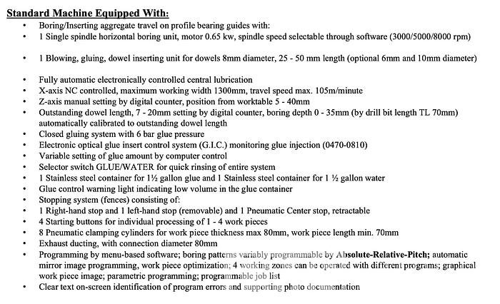 Used 2020 Gannomat Index 1300 Logic CNC Controlled Dill, Glue, Dowel Machine