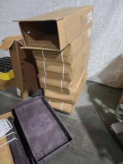 Used Grainger 5UTH8 Lipped Shelf Rolling Cart NEW IN BOX! 4 Available Dark Gray