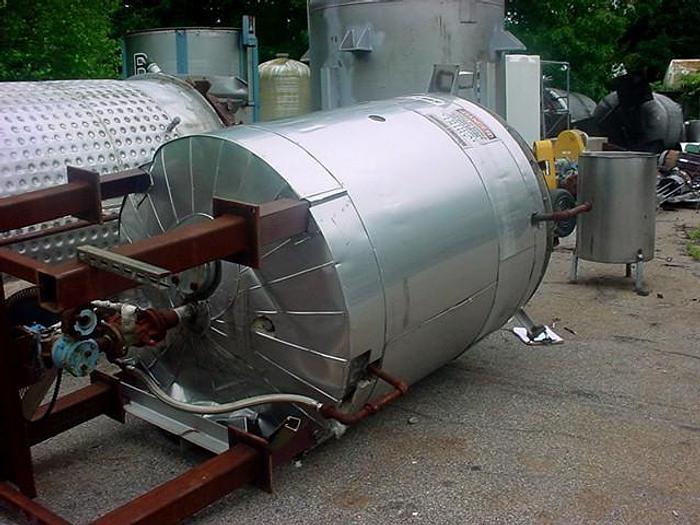 Used 500 GALLON EVANS AND SONS PROCESS TANK - S/S - JACKETED