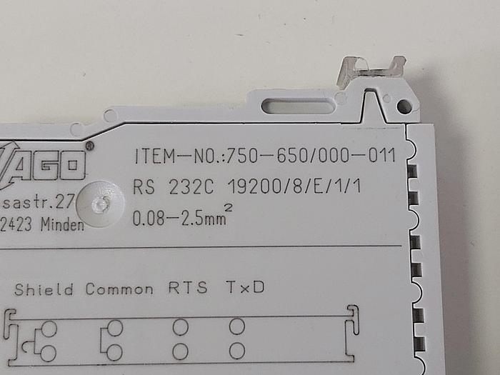 SPS Serielle Schnittstelle RS 232 C, 750-650/000-011, Wago neu