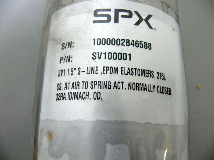Used SPX SV100001 SV1 1.5" S-Line, EPDM Elastomers, 316L Butterfly Valve