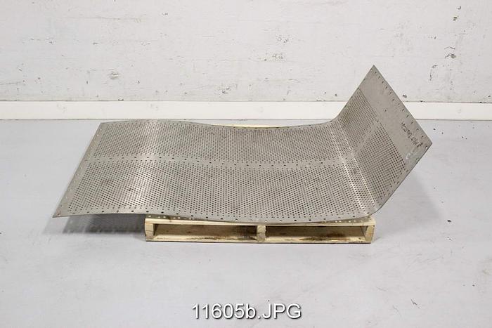 Used Finckh Vibrating Screen Plate, 1/4" Holes, 2-13/16" Spacing Between Holes #11605