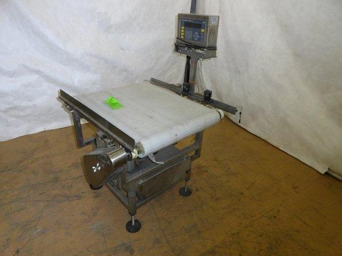 Used Vande Berg In-Motion Case Scale Conveyor w/Weigh Tronix Scale; Md#WI-127