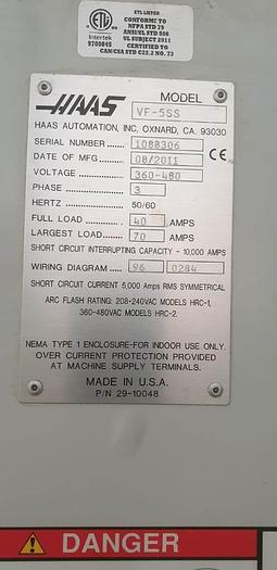 Used 2011 Haas VF5SS