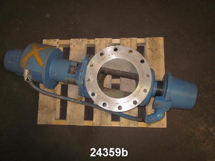 Used Dezurik  Dezurik Precision Electric Basis Weight Valve, 10", Fig 772A, 316 Stainless Body, 316 Stainless Plug, 316 Stainless Seat, 450 Degree F Max Temp, 155 Second Valve Travel Time, Straight Concentric Design #24359