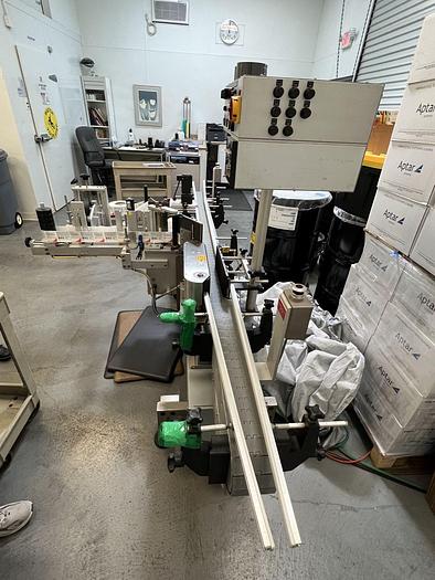Used Labeler, Pressure Sensitive, Accraply, Model 35W, Conveyor #S744752