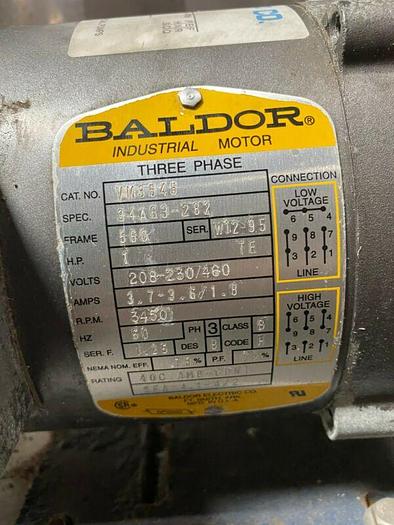 Used Stainless Steel 110 Liter Balance Tank w/ Price Pump & 1 HP Motor
