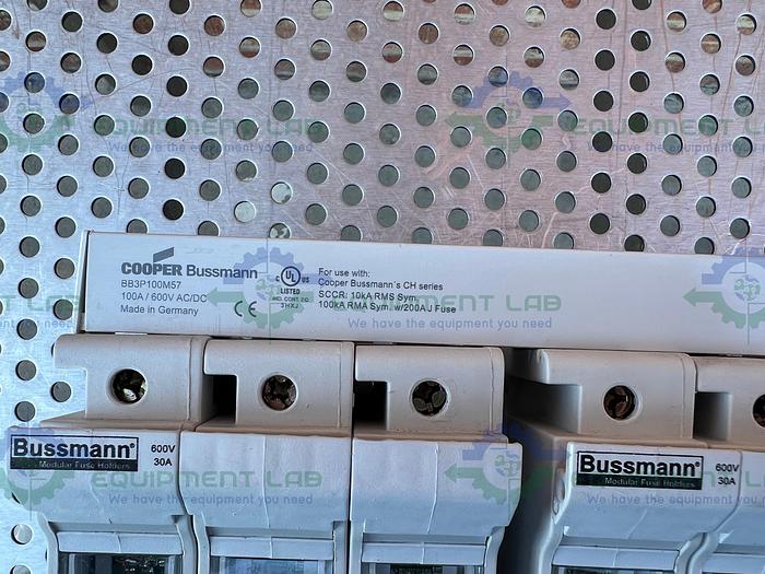 Used Lot of 7 - Bussmann CH30J3I Fuse Holder 600VAC, 30A, 200kA