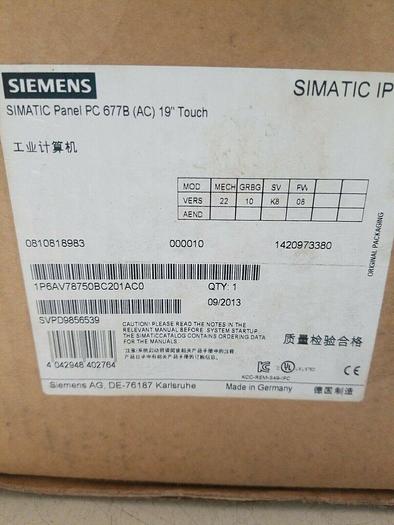 Siemens 1P 6AV78750BC201AC0 1P6AV78750BC201AC0 new UPS RED NEXT DAY!