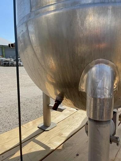 Used Groen 150 Gallon Stainless Steel Jacketed Mix Kettle With Dual Agitation