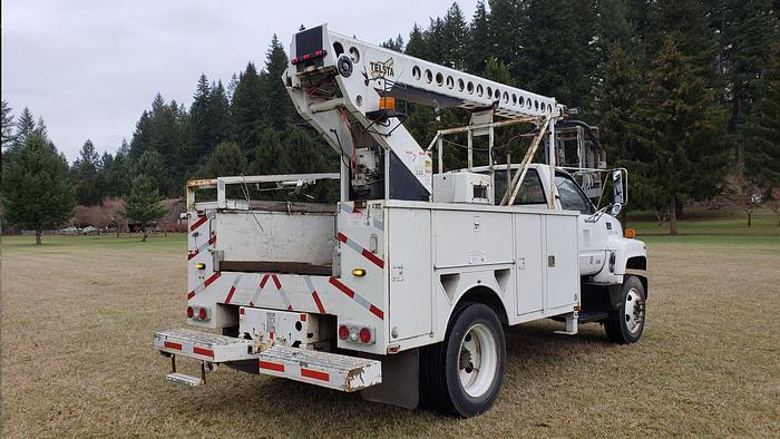 Used 2000 GMC 6500 w/ Telsta T36C Cable Placer Bucket Truck