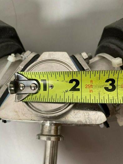 Used 2 ITT Pure-Flo A209 3-way Stainless Steel Valves w/ Monitor 1" & 3/4" Sanitary