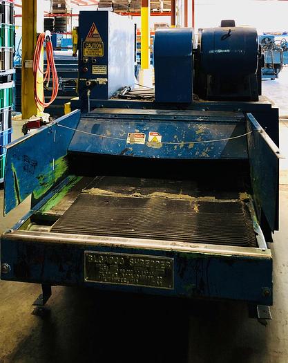 Used 48" WIDE BLOAPCO FLOOR MOUNT SHREDDER
