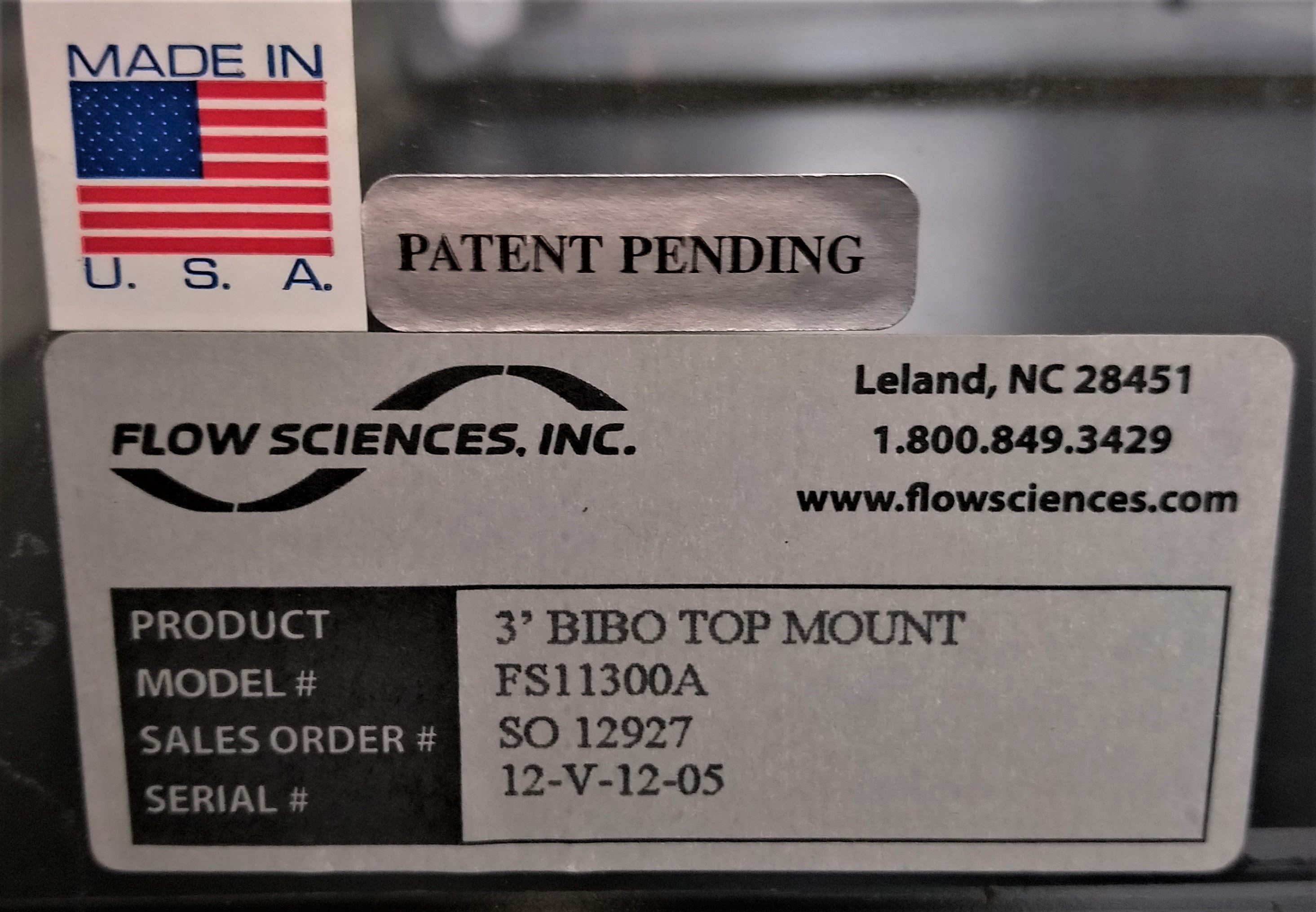 Used Flow Sciences FS4710 - FS11300A Dual HEPA BIBO Balance Enclosure with FS1645 Air Monitor
