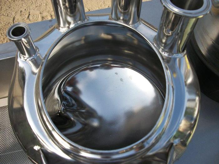 Used Tank, 1 Gallon, 316L Stainless Steel , Pressure, 9" x 10", Alloy, 130 PSI #S741339