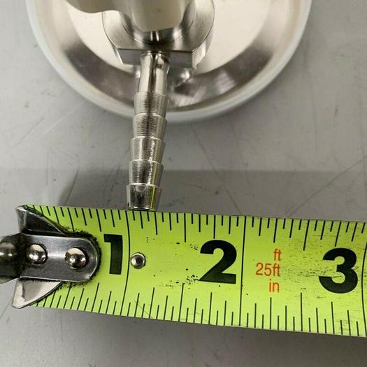 Used ITT Pure-Flo 316L Stainless Steel Sample Valve w/ 1/4" Outlet & 3" Inlet