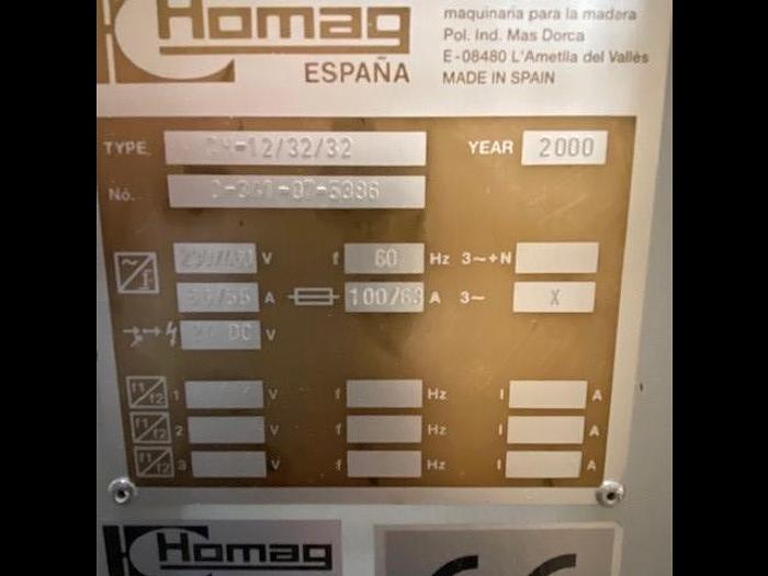 Used Homag Espana 2000 Horizontal Beam Panel Saw Model CH-12/32/32 