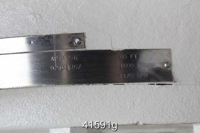 Used Sulzer APT42-6 Pump, 6x8x16, Stainless Steel #41591