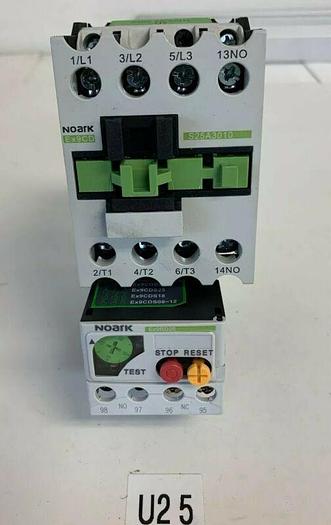 Used Noark Ex9cds25a30g7a IEC Contactor And Noark Ex9rd25a13 IEC Overload Relay