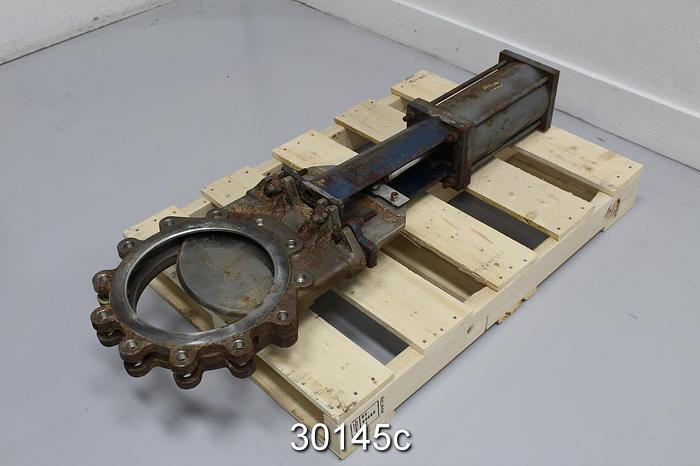 Used Fabri 10" Air Operated Knife Gate Valve (Stainless Steel) #30145