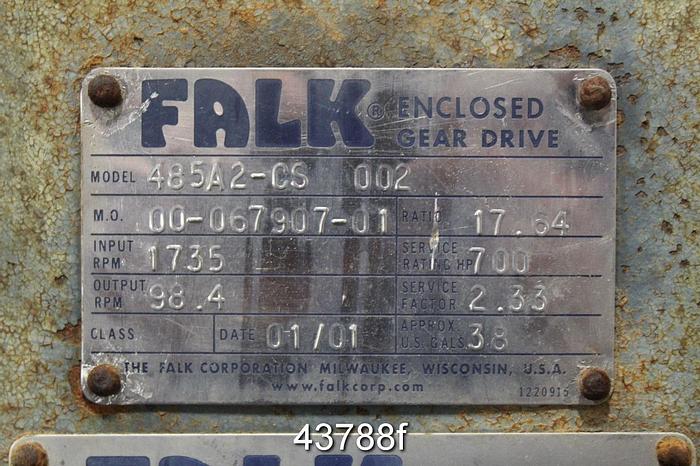 Used Falk 485A2-CS 002 Gear Drive, 17.64/1 Ratio #43788