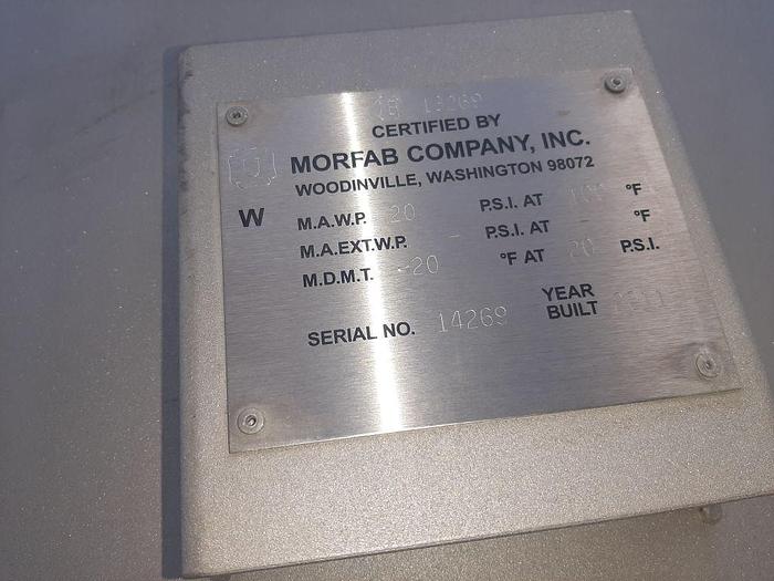 Used Tank, 750 Gallon, 304 S/st, 20 PSI, DT/DB, Morfab #S744379